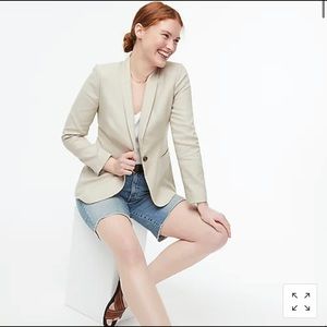 JCrew Parke blazer in Flax stretch linen, size 14